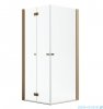 Radaway Nes Brushed Copper KDD B / KDD I kabina 100x100cm lewa szczotkowana miedź przejrzyste 10024100-93-01L/10015100-93-01R